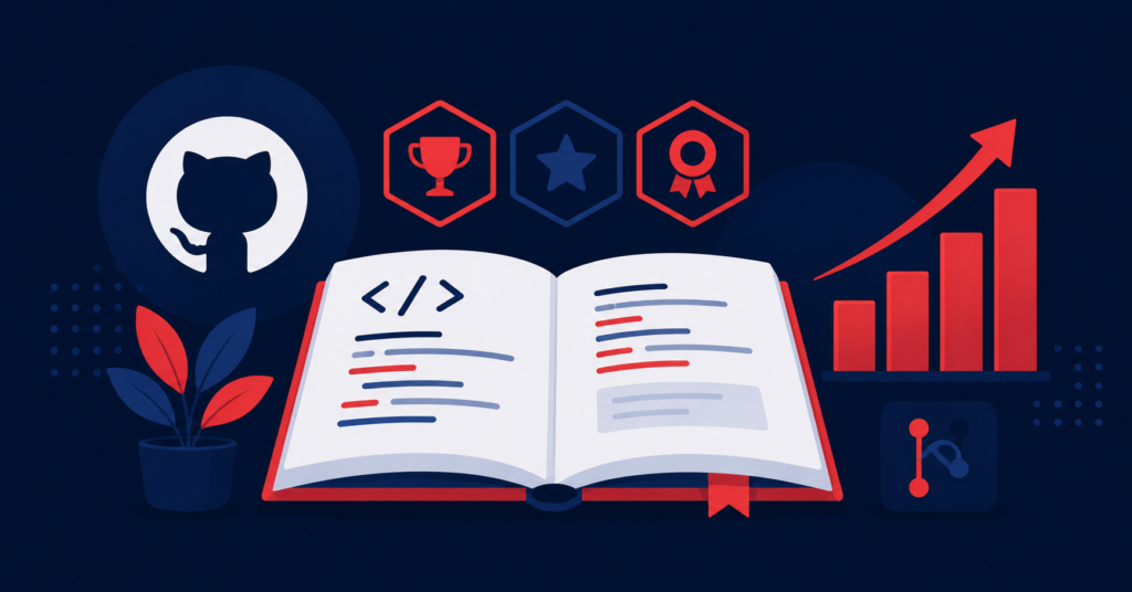 Illustration of a software developer writing code