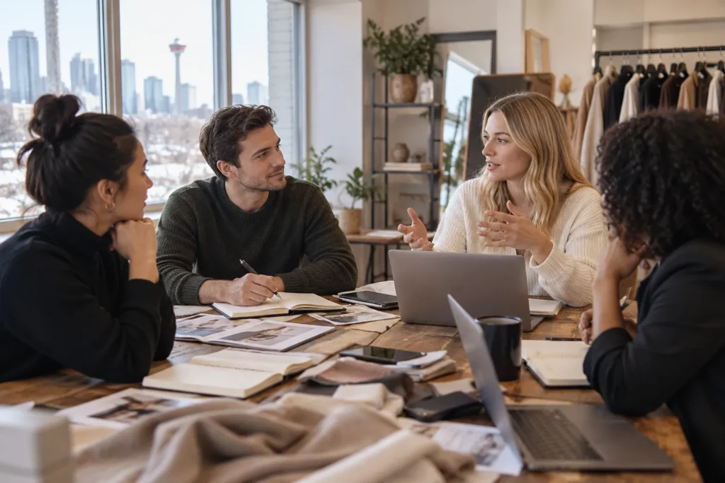 A young professional listening attentively in a team discussion