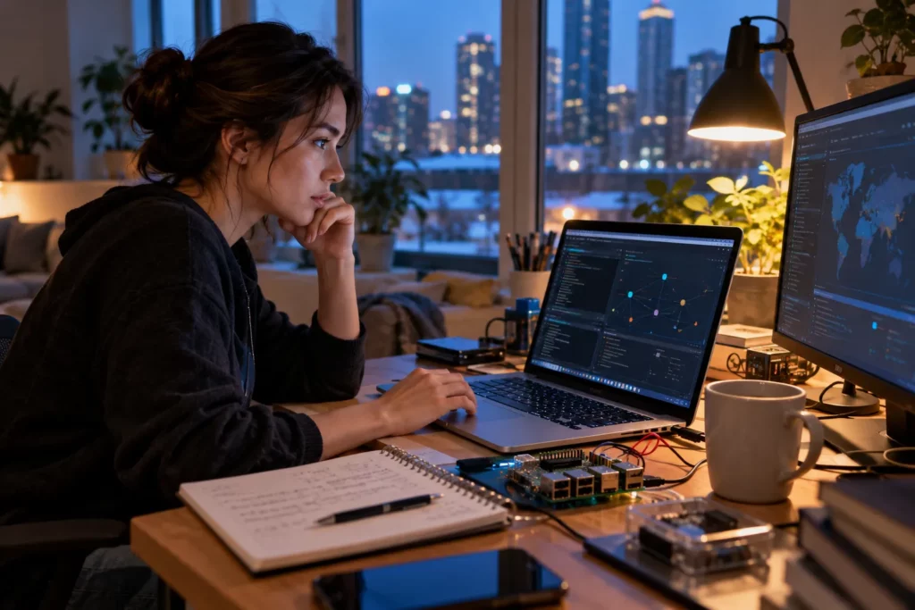 A self-taught cybersecurity learner practising in a home lab