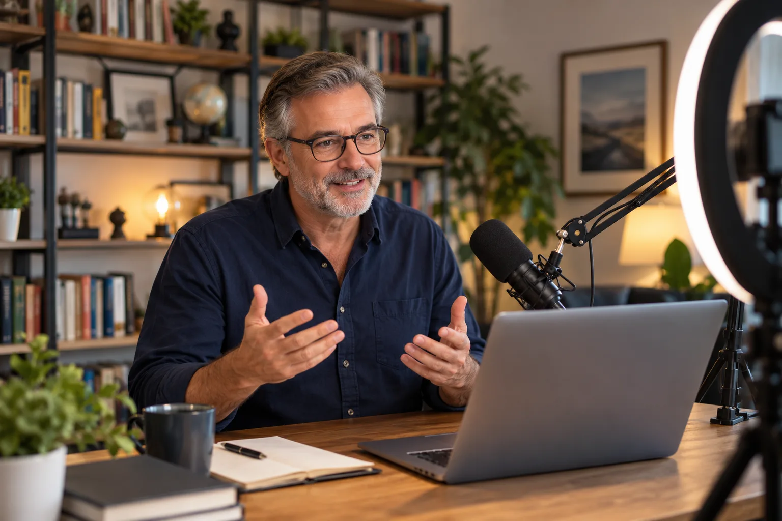 Instructor recording a lesson